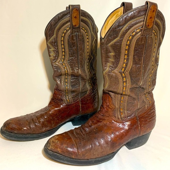 Montana Men's Cowboy Pull On Western Boots made in Mexico size 9 - Picture 1 of 15